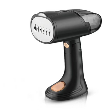 Aparat de Calcat Vertical Portabil cu Abur, Flippy, Putere 1500W, Rezervor Detasabil de 138ml, Priza, Functie Anti Calcar si Auto Curatare, Pliabil, cu Perie, 20x10.5x8 cm, Negru - Flippy