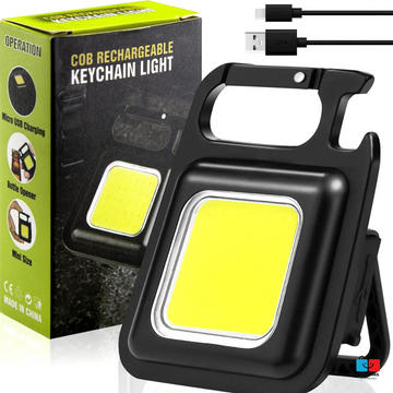 Lanterna de buzunar tip breloc, 30 LED-uri, incarcare prin usb Type C, pentru exterior, camping, alpinism, ciclism, Flippy - Flippy