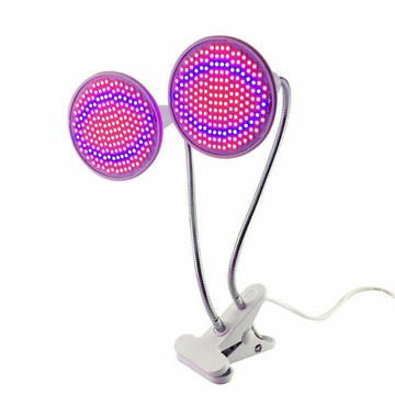 Lampa pentru cresterea plantelor de interior, Flippy, cap dublu, nu emana caldura, 290 leduri, 2 culori , prindere cu clips, 46x11.5x9.2 cm - Flippy