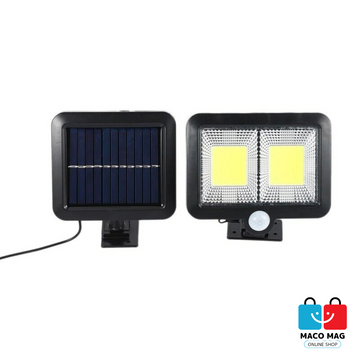 Lampa solara Flippy cu senzor de miscare, 108 COB LED, 2 grile, ip65, negru - Flippy